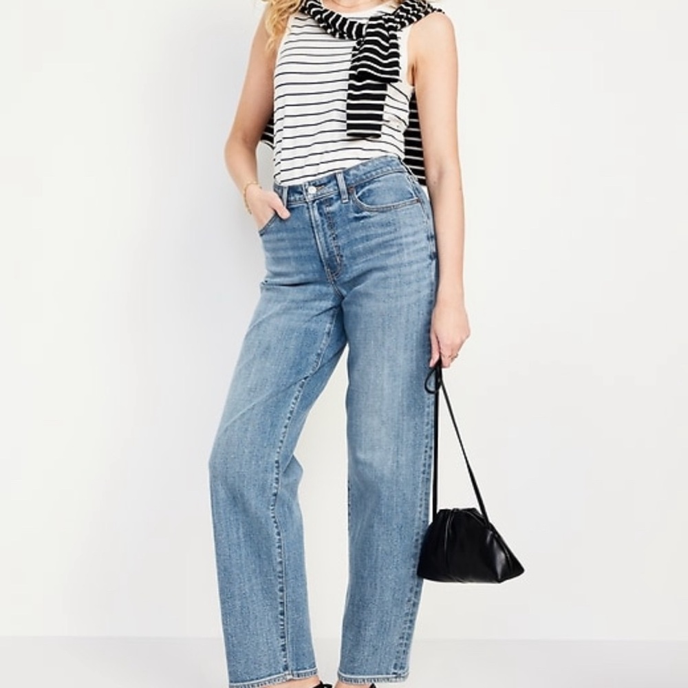 Old Navy OG Loose High Rise Jeans Medium Wash